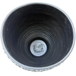 Vaso decorativo della serie Onda in finitura Onice Cenere Opaca