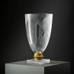 Vaso Decorativo Egeria Grande in Cristallo Trasparente Linea Roma