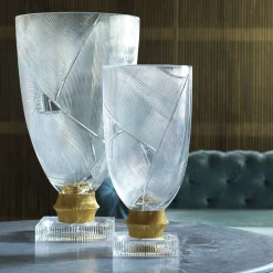 Vaso Decorativo Egeria Grande in Cristallo Trasparente Linea Roma