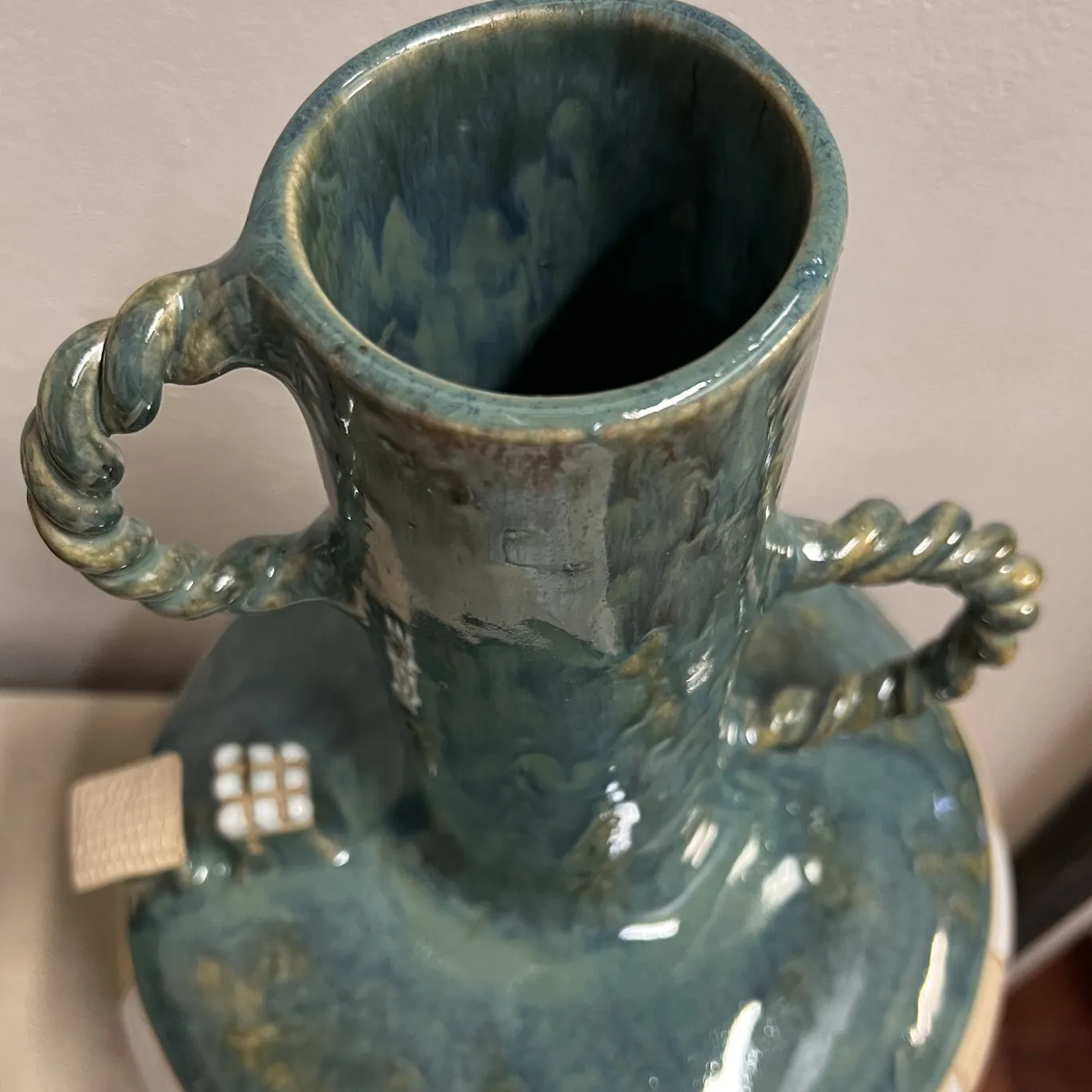 Vaso Decorativo Eko Abitato Intrecciato in ceramica