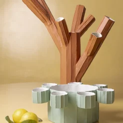 Vaso Decorativo Flora Corteccia C3/Menta2