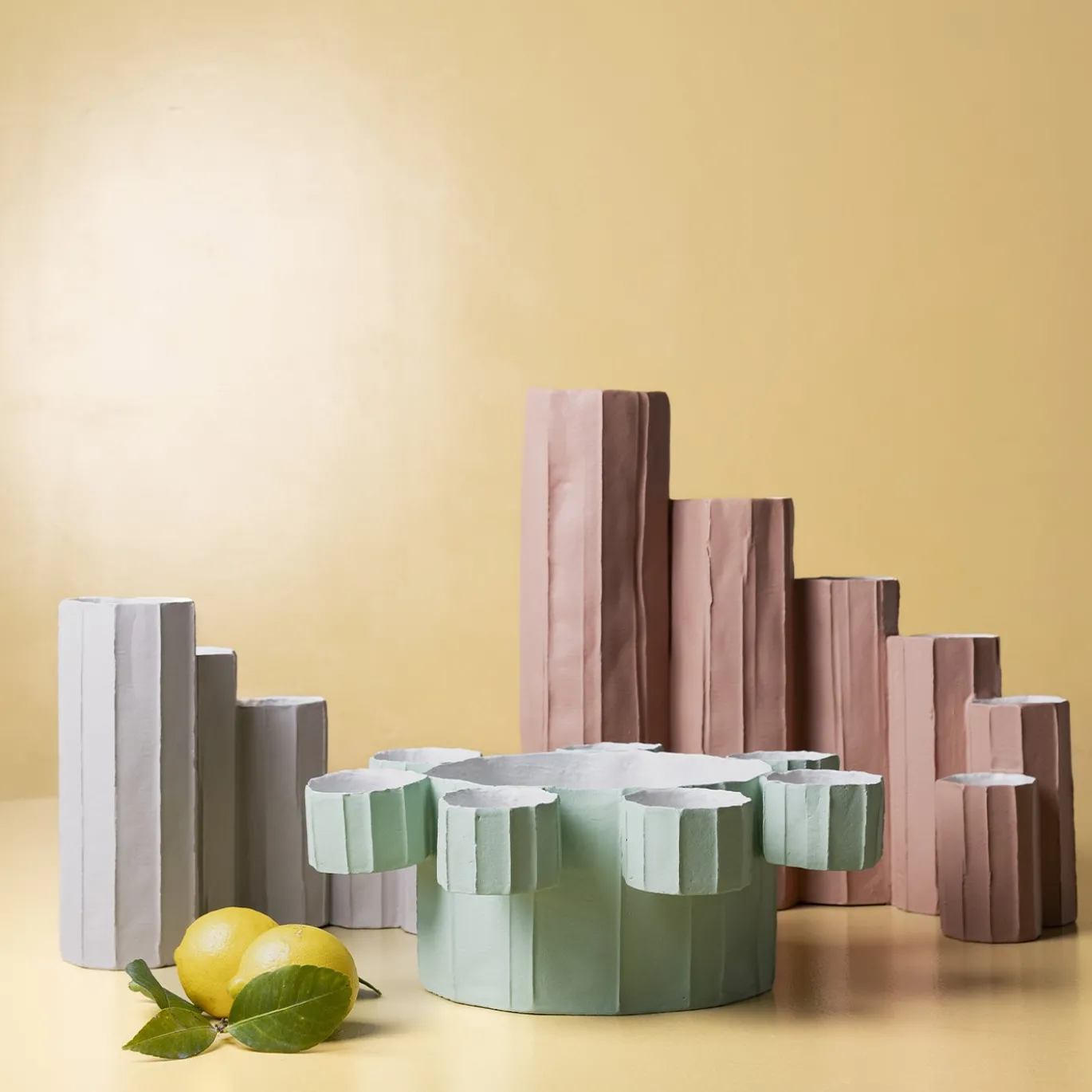 Vaso Decorativo Flora Corteccia C3/Menta2