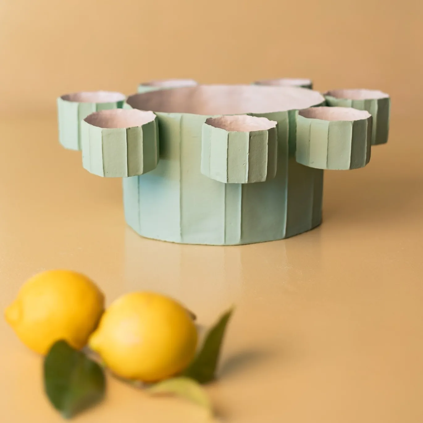 Vaso Decorativo Flora Corteccia C3/Menta2