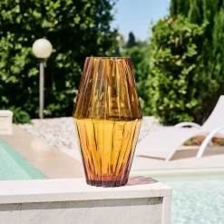 Vaso Decorativo Games In Cristallo Color Ambra