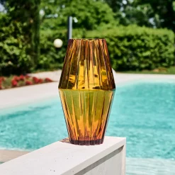 Vaso Decorativo Games In Cristallo Color Ambra