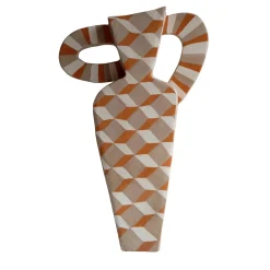 Vaso Decorativo Geometrico Arcadia in Terracotta