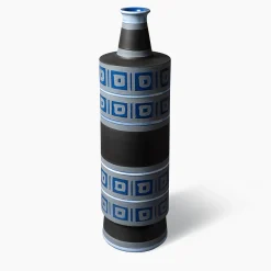 Vaso Decorativo Geometrico Blu di Aldo Londi