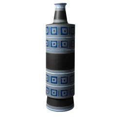 Vaso Decorativo Geometrico Blu di Aldo Londi