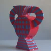 Vaso Decorativo Geometrico Etrusco Terra Rossa #1