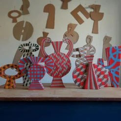 Vaso Decorativo Geometrico Etrusco Terra Rossa #2