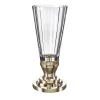 Vaso decorativo grande in cristallo con base in bronzo