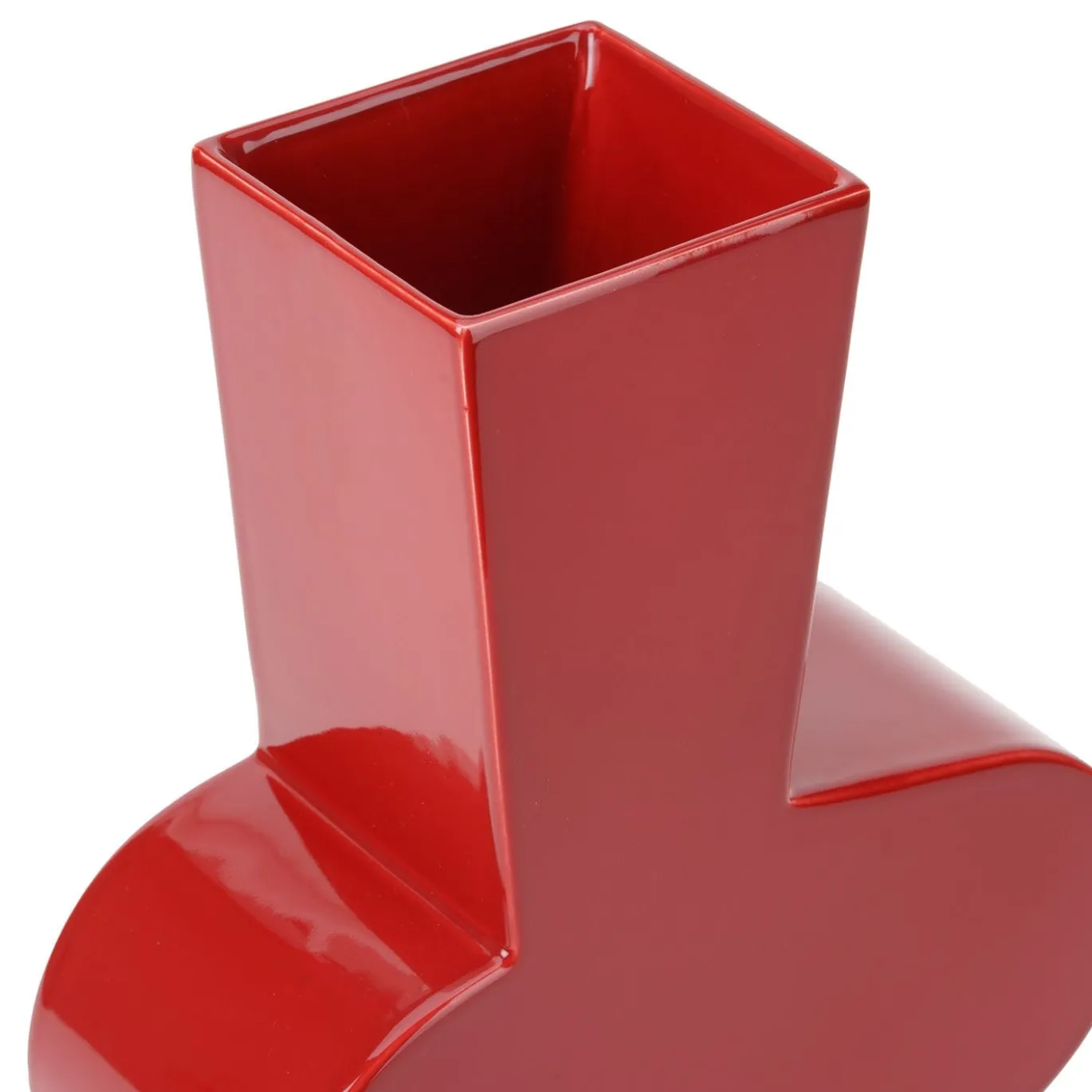 Vaso decorativo in ceramica rossa Tribal C