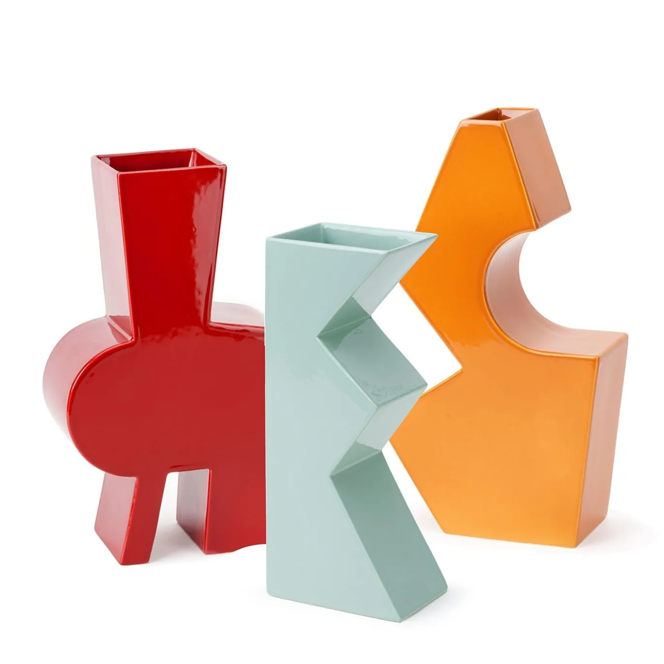 Vaso decorativo in ceramica rossa Tribal C