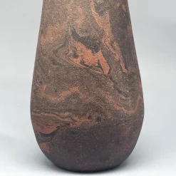 Vaso decorativo in gres nero e rosso N.74