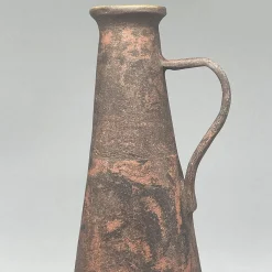 Vaso decorativo in gres nero e rosso N.74