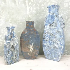 Vaso Decorativo in Terracotta Blu N.89