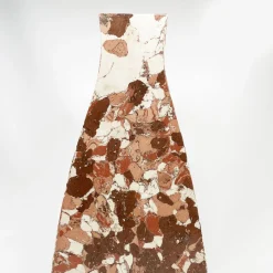 Vaso decorativo in terracotta rosso e bianco N.94