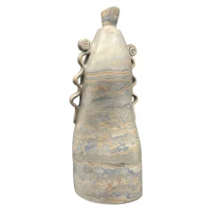 Vaso decorativo in terracotta bianca N.50
