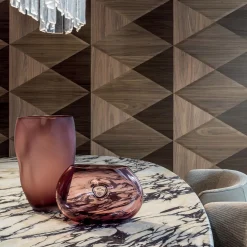 Vaso decorativo in vetro satinato Amethyst WAVE