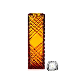 Vaso Decorativo Io In Cristallo Color Ambra