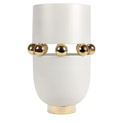 Vaso Decorativo Kósmos in Ceramica Bianca