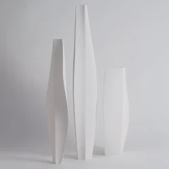 Vaso decorativo Luce in ceramica bianca