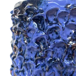 Vaso decorativo Medium della serie Onda in ceramica lilla bronzata