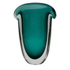 Vaso decorativo Napoleone Sommerso in vetro di Murano verde