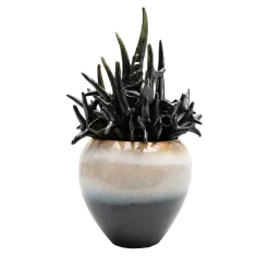 Vaso decorativo nero Paesaggio
