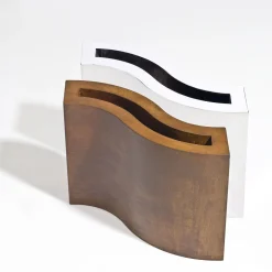 Vaso Decorativo Ondina in Acciaio Inox Lucido di Robert Evans