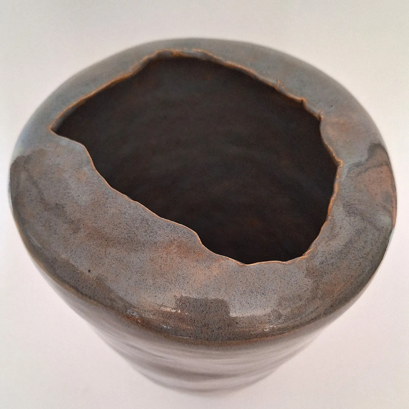 Vaso Decorativo Opale in Ceramica Grigio