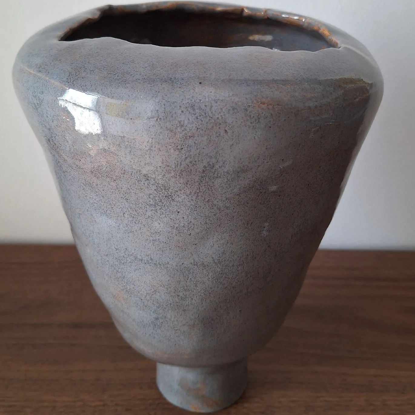 Vaso Decorativo Opale in Ceramica Grigio