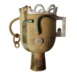 Vaso Decorativo Origine Sovrana in ceramica beige