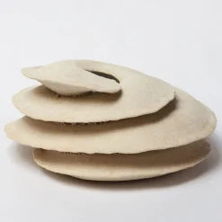 Vaso Decorativo Ossa Medicago Orbicolare in Grès Bianco
