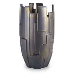 Vaso decorativo Panoplia in ceramica bronzo