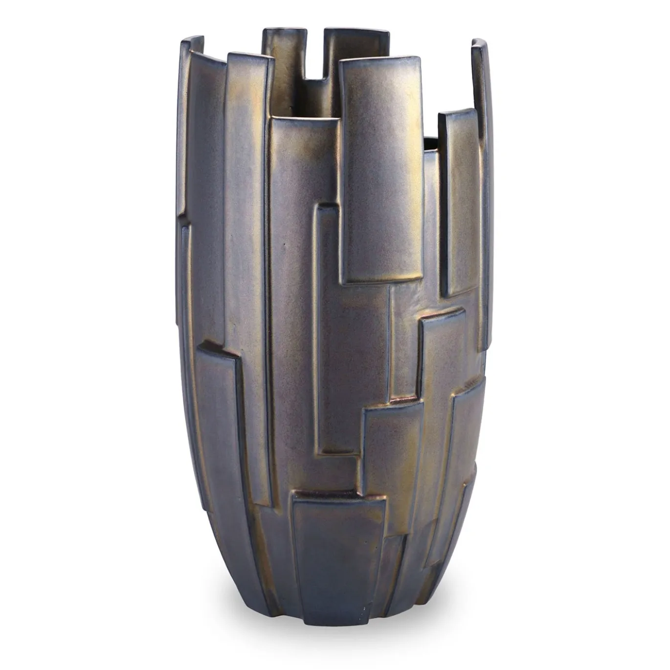 Vaso decorativo Panoplia in ceramica bronzo