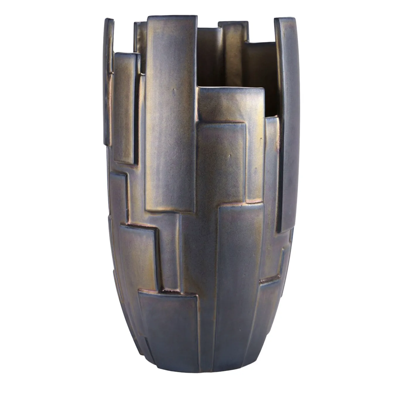 Vaso decorativo Panoplia in ceramica bronzo