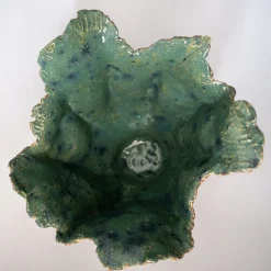 Vaso Decorativo Petalo Verde in Ceramica