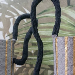Vaso Decorativo Project Material Oro e Grigio #2