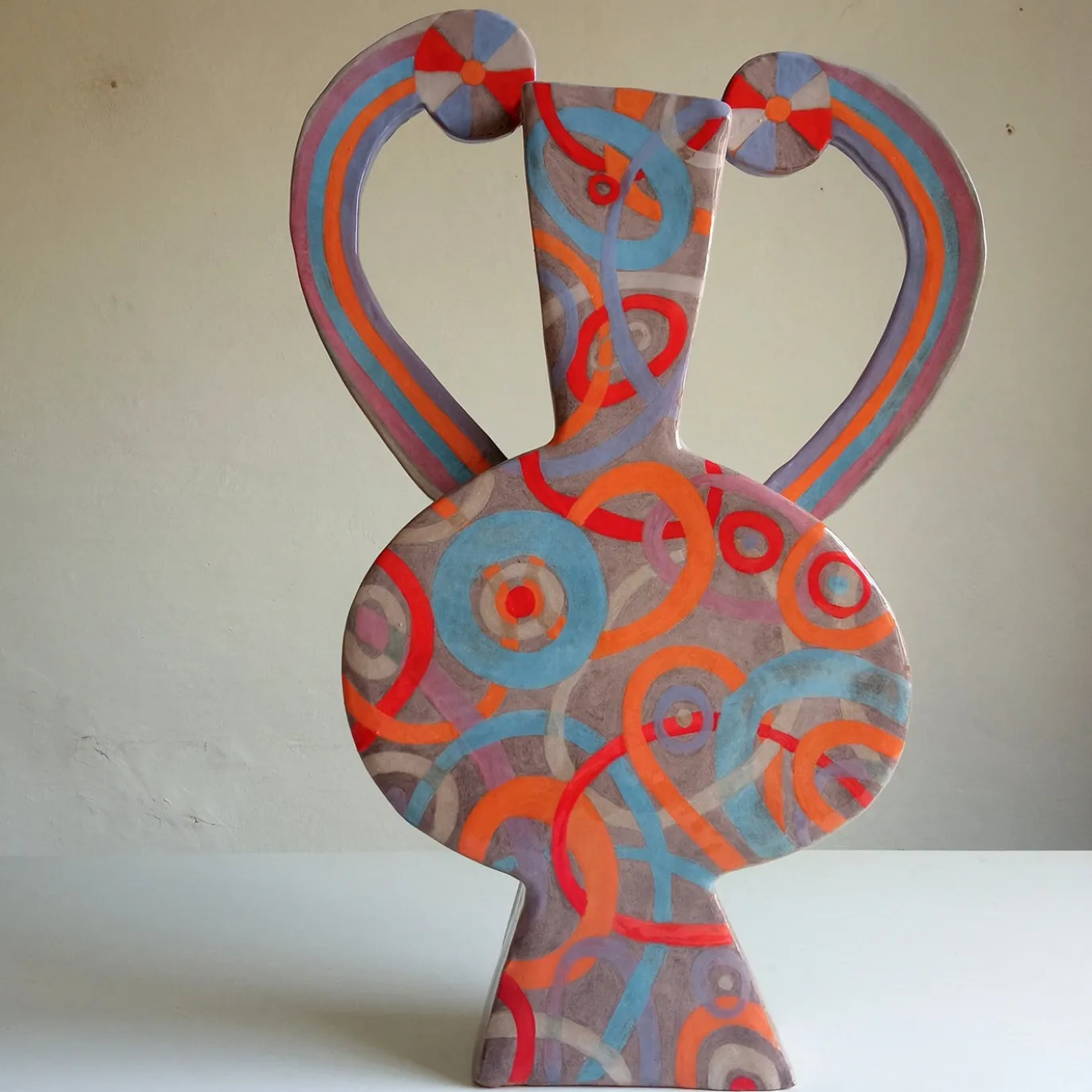 Vaso Decorativo Rompete Le Righe in Terracotta