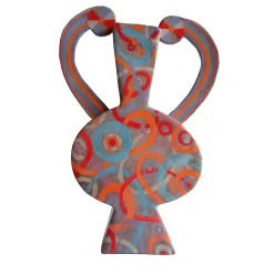 Vaso Decorativo Rompete Le Righe in Terracotta