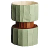 Vaso Decorativo Safa Etero Corteccia Verde e Marrone