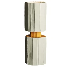 Vaso Decorativo Safa Mono Corteccia Verde Chiaro e Giallo