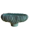 Vaso Decorativo Sedimentazione 1 in ceramica azzurra