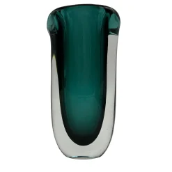 Vaso decorativo Sommerso in vetro di Murano verde