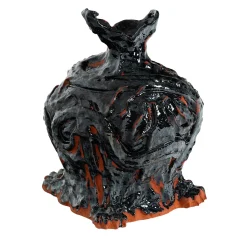 Vaso Decorativo The Monster with Many Heads nero in Ceramica