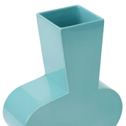 Vaso decorativo Tribal C in ceramica azzurra