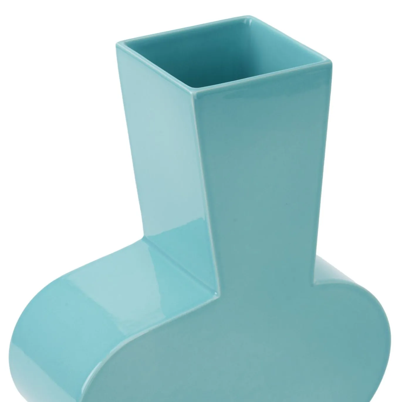 Vaso decorativo Tribal C in ceramica azzurra