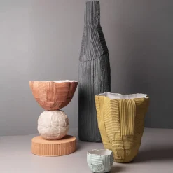Vaso Decorativo Trofeo Cartoccio C16/Corallo E8/Salmone B16/Papaya