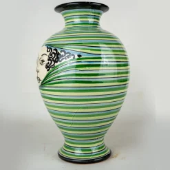 Vaso Decorativo Verde e Giallo della Serie Curiosi